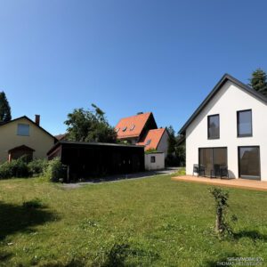 Ansicht mit Beispielhaus